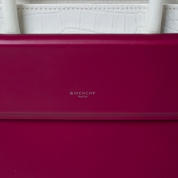 Pre Owned Givenchy Fuchsia/White Leather Horizon Tote