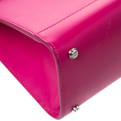 Pre Owned Givenchy Fuchsia/White Leather Horizon Tote