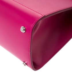 Pre Owned Givenchy Fuchsia/White Leather Horizon Tote