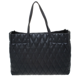 مملوكة مسبقًا Givenchy Black Leather Duo Shopper Tote