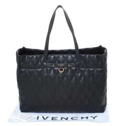 مملوكة مسبقًا Givenchy Black Leather Duo Shopper Tote