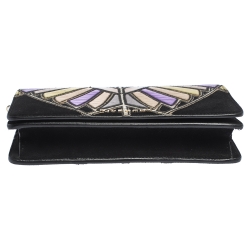 Pre Owned حقيبة كلتش جيفنشي سويدي وجلد متعددة الألوان