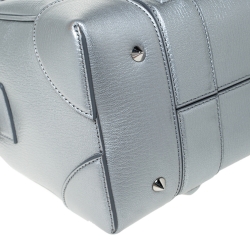 Givenchy Silver Leather Mini Lucrezia Duffel Bag