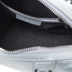 Givenchy Silver Leather Mini Lucrezia Duffel Bag