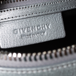 Givenchy Silver Leather Mini Lucrezia Duffel Bag