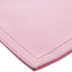 Pre Owned Givenchy Baby Pink Leather Antigona Zip Clutch