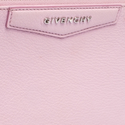 Pre Owned Givenchy Baby Pink Leather Antigona Zip Clutch