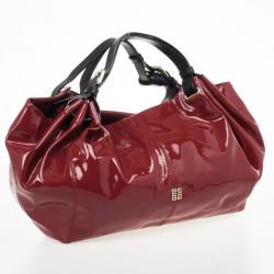 Pre Owned Givenchy Red Large Patent Hobo