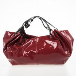 Pre Owned Givenchy Red Large Patent Hobo
