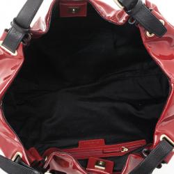 Pre Owned Givenchy Red Large Patent Hobo