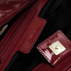 Pre Owned Givenchy Red Large Patent Hobo
