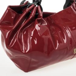 Pre Owned Givenchy Red Large Patent Hobo