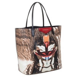 مملوكة مسبقًا Givenchy Multicolor Tribal Coated Canvas and Leather Antigona Shopper Tote