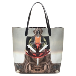 مملوكة مسبقًا Givenchy Multicolor Tribal Coated Canvas and Leather Antigona Shopper Tote