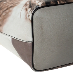 مملوكة مسبقًا Givenchy Multicolor Tribal Coated Canvas and Leather Antigona Shopper Tote