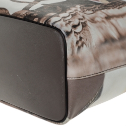 مملوكة مسبقًا Givenchy Multicolor Tribal Coated Canvas and Leather Antigona Shopper Tote