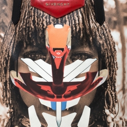 مملوكة مسبقًا Givenchy Multicolor Tribal Coated Canvas and Leather Antigona Shopper Tote