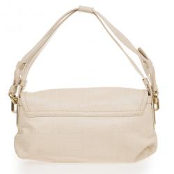 Pre Owned Givenchy Pink Logo Embossed Leather Shoulder Bag