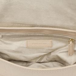 Pre Owned Givenchy Pink Logo Embossed Leather Shoulder Bag