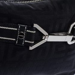 Pre Owned Givenchy Black Monogram Nylon Buckle Clutch Bag