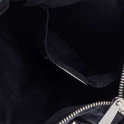 Pre Owned Givenchy Black Monogram Nylon Buckle Clutch Bag