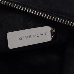 Pre Owned Givenchy Black Monogram Nylon Buckle Clutch Bag