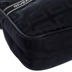 Pre Owned Givenchy Black Monogram Nylon Buckle Clutch Bag