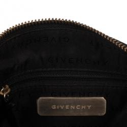Pre Owned Givenchy Black Monogram Canvas and Leather Shoulder Bag