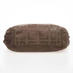 Pre Owned Givenchy Brown Monogram Canvas Logo Hobo