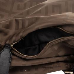 Pre Owned Givenchy Brown Monogram Canvas Logo Hobo