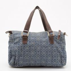 Pre Owned Givenchy Denim Monogram Satchel