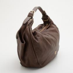 Pre Owned Givenchy Brown Leather Hobo 