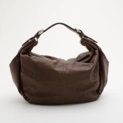 Pre Owned Givenchy Brown Leather Hobo 