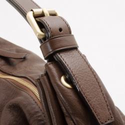 Pre Owned Givenchy Brown Leather Hobo 