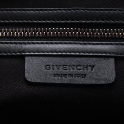 Givenchy Black Croc Embossed Medium Antigona Satchel