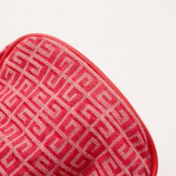 Pre Owned Givenchy Red Monogram Tucked Pleated Tote