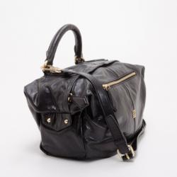 Pre Owned Givenchy Black Leather Saffia Tote 