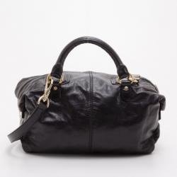 Pre Owned Givenchy Black Leather Saffia Tote 
