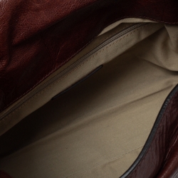 مملوكة مسبقًا حقيبة جيفنشي ايست ويست إبزيم يد علوية جلد بني 