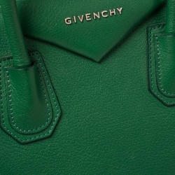 Pre Owned Givenchy Green Leather Small Antigona Satchel