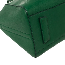 Pre Owned Givenchy Green Leather Small Antigona Satchel