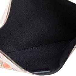 مملوكة مسبقًا حقيبة كلتش جيفنشي جلد لامع مطبوع تنين أيقوني أصفر