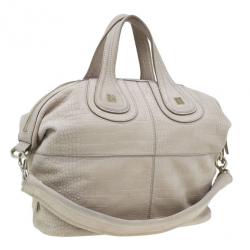مملوكة مسبقًا Givenchy Beige Leather Elephant Print Nightingale Tote
