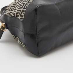Pre Owned Givenchy Black Monogram Canvas And Leather Satchel