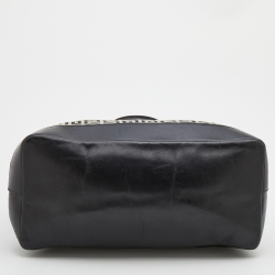 Pre Owned Givenchy Black Monogram Canvas And Leather Satchel