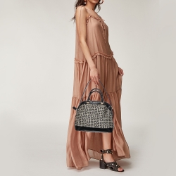 Pre Owned Givenchy Black Monogram Canvas And Leather Satchel