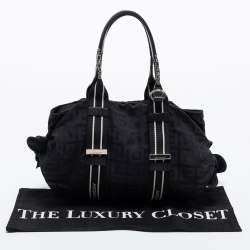 Pre Owned Givenchy Black Nylon Bow Baguette Bag