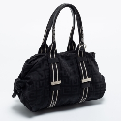 Pre Owned Givenchy Black Nylon Bow Baguette Bag