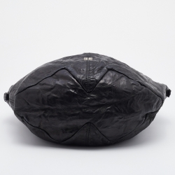 Pre Owned Givenchy Black Leather Tihan Hobo