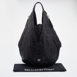 Pre Owned Givenchy Black Leather Tihan Hobo